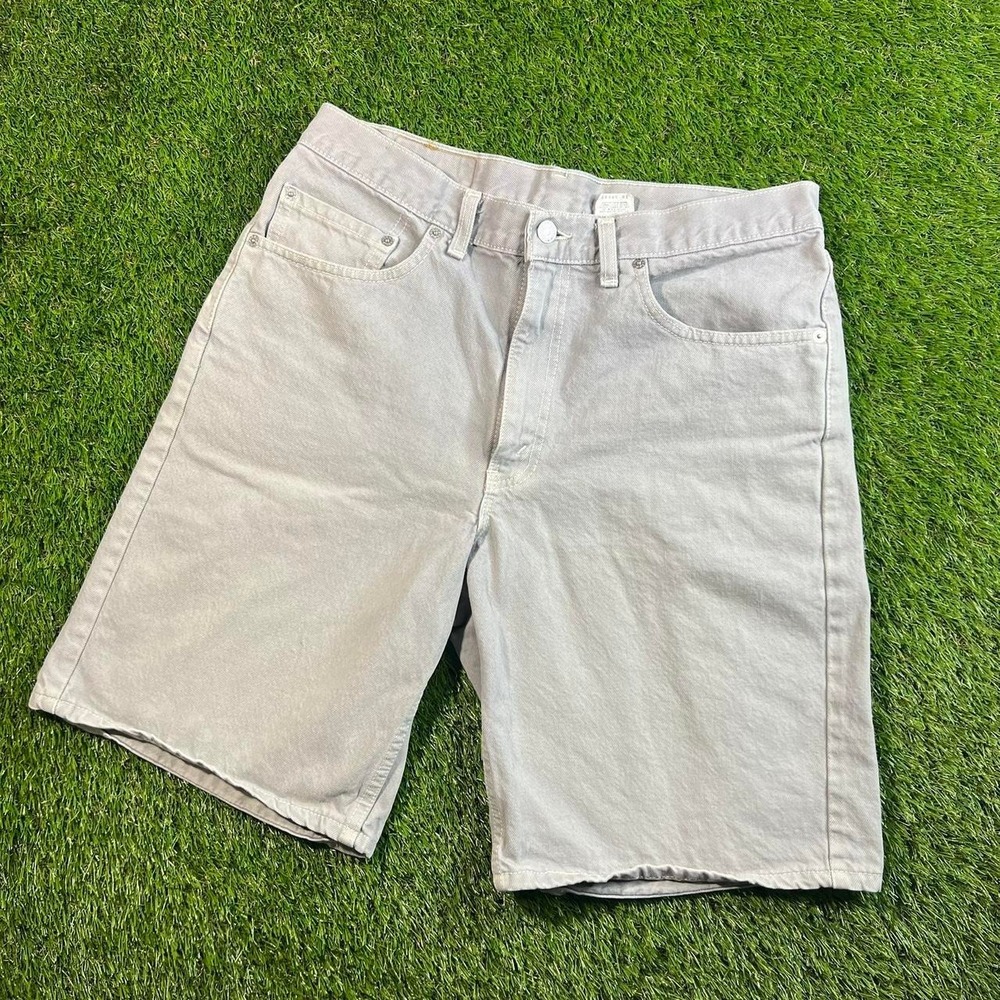Vintage Levi's 550 Relaxed Fit Denim Shorts USA Made Gray Wash 34